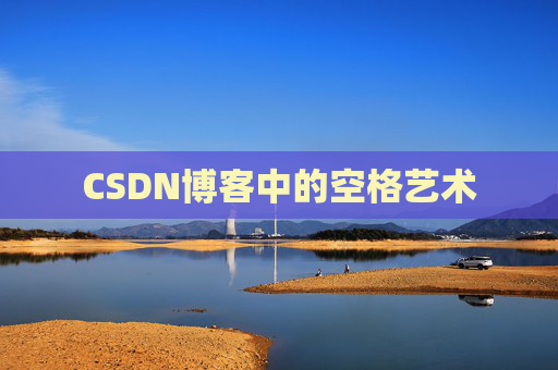 CSDN博客中的空格艺术